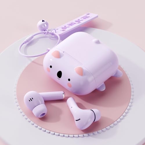 Image of Cute Kids Pink True Wireless Earbuds Girls Ear Buds for Kids for School Earphones with Case for iPhone Android Kawaii Headphones Kid Bluetooht Earbuds for Small Ear Canals Women