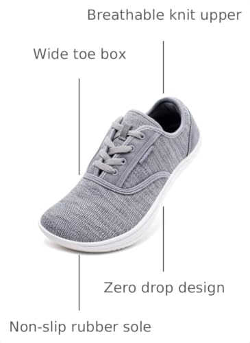 Image of HOBIBEAR Wide-Toe-Box Barefoot Shoes for Mens Womens Minimalist Breathable Trail Running Walking Shoes