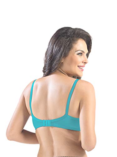 Image of SONARI Womens Cotton Everyday Bra | Non Padded, Wire Free, Comfortable Bra with Seamed Cups | Medium Coverage, Hook and Eye Closure for Everyday Wear | Adjustable Strap for a Customized Fit - Loreal