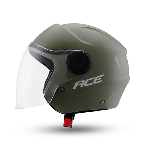 Image of Xtrac Ace Open Face Light Weight Helmet for Men & Women | ISI Certified | Green | XL