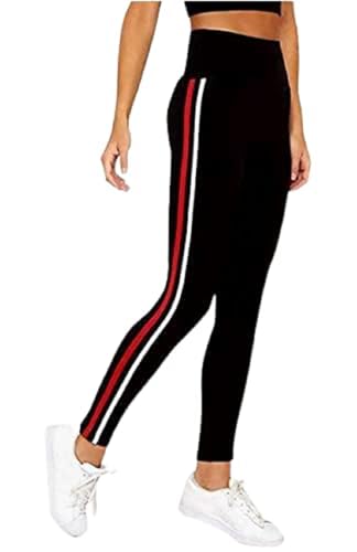 Image of Women's 3 /4th Length Super Stretch Sports Leggings | Snug Fit | Moisture-Wicking | Activewear | Gym | Yoga | Running | Exercise | Fashionable | Trendy Jeggings