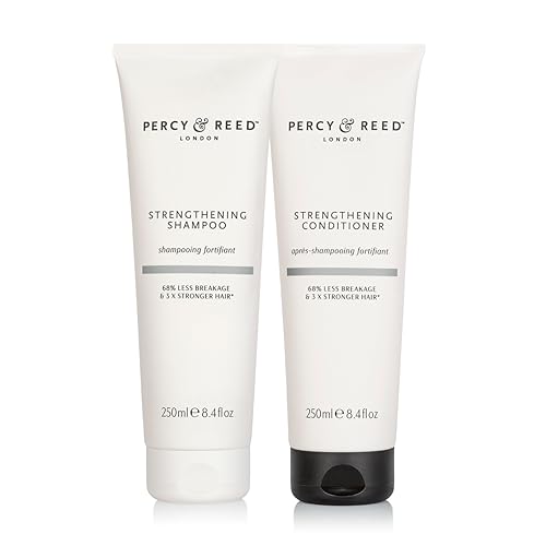 Percy & Reed Shampoo & Conditioner 2 x 250ml Hair Growth Shampoo and Conditioner Reduces Breakage Builds Strength Adds Thickness Moisturises Dry Damaged Hair Give Me Strength Collection