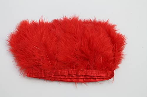 2 Yard Long Turkey Fluff Feather Fringe Trim, 3