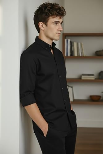 Image of Allen Solly Men's Cotton Buttoned Down Shirt | Classic Fit, Soft Breathable Fabric, Smart Casual & Office Wear