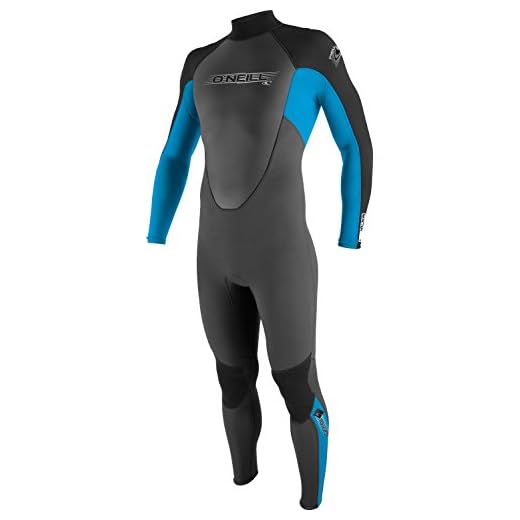 O'Neill Wetsuits Jungen Neoprenanzug Youth Reactor 3/2 Full, Graphite/Tahiti/Black, 12