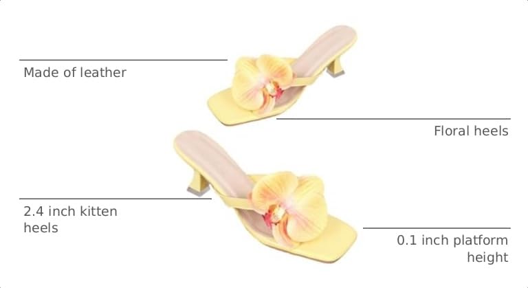Image of MakeMeChic Women's Open Toe Floral Kitten Heels Flower Summer Beach Sandals