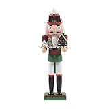 Dayysiuy Cascanueces de Navidad | 35 Centímetros Figura De Madera En Miniatura,Cascanueces para La Decoración Navideña - para Chimenea Cumpleaños Hogar Estantes Acción De Gracias Adultos Y Niños