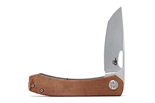 Bestech Knives Bandit - Edc Folding Pocket Knife - Linerlock, G10 Or Micarta Scales, N690 Steel Blade, Kaviso Exclusive (Natural Micarta) #TOP2