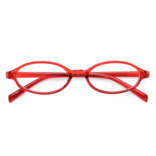Image of FEISEDY Y2K Retro Oval Blue Light Glasses for Women Fashion Small Face Eyewear Frame 90s Nerd Fake Cosplay Eyeglasses B0258