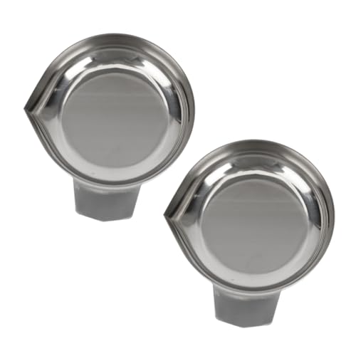 Mikinona 2 bandejas de pesaje de acero inoxidable para barco, báscula de alimentos, gramos, bandeja de alimentos, báscula de diamante, báscula electrónica, herramientas mecánicas, bandeja de báscula