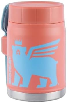Stanley - Pote térmico, frasco para almoço e pequeno-almoço em aço inoxidável térmico e isolado para crianças, para alimentos quentes ou frios, com espátula, 414 ml, Grapefruit
