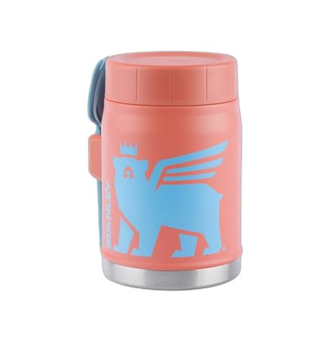 Stanley - Pote térmico, frasco para almoço e pequeno-almoço em aço inoxidável térmico e isolado para crianças, para alimentos quentes ou frios, com espátula, 414 ml, Grapefruit