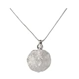 AMOYSTONE 1P Women Long Necklace Clear Quartz Gemstone Perfume Essential Oil Diffuser Bottle Natural