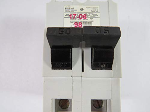 1- Federal Pacific NA250 Circuit Breakers 2-pole 50A NA STAB-LOK FULL SIZE