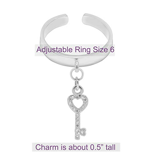 Image of Spinningdaisy Dangling Mighty Tiny Charm Adjustable Ring