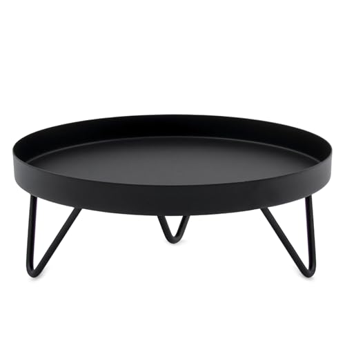 Spetebo Blumenständer Metall schwarz rund - Ø 22 cm - Blumenhocker Industrial Design für Innen -...