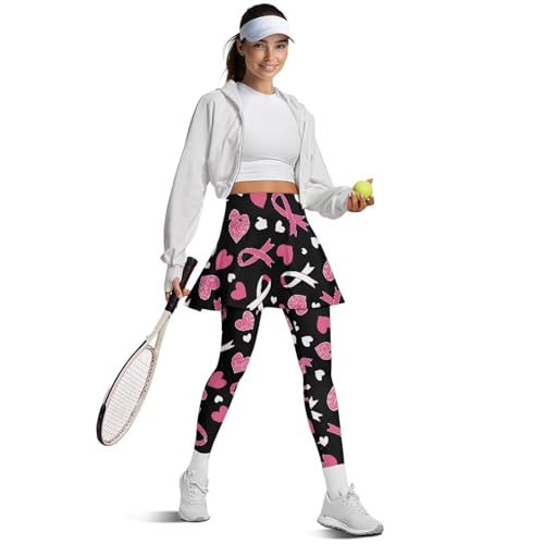 Women's Tennis Leggings with Skirts and Hiden Pockets Soft Comfortable High Waisted Athletic Skirt XS-3XL4