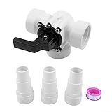 Gdfnmogo Adaptador de manguera de válvula desviadora de piscina deslizante de 3 vías de 1.5 pulgadas con abrazaderas de manguera, válvula deslizante, kit de conversión de manguera de filtro