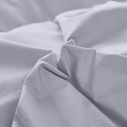 Acrafsman Down Feather Comforter Queen, Poly-Cotton Fabric, Medium Warmth All Season Duvet Insert, Comfortable Queen Size Comforter(Light Grey, 90X90Inches) #TOP4