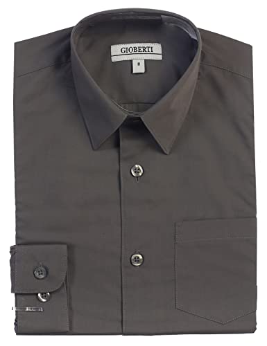 Image of Gioberti Boys Long Sleeve Solid Dress Shirt