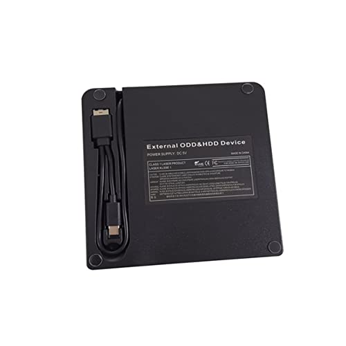 HOMSFOU Grabadora De DVD Externa Typec Controlador De DVD Multifuncional Unidad De CD Tipo c Unidad Óptica Externa Unidad De CD Externa Unidad De DVD Externa Black
