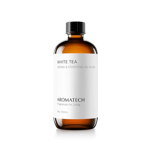 AromaTech White Tea Aroma Essential Oil Blend: Luxury Hotel Inspired Aromatherapy with White Tea, Orange & Palo Santo for Ultrasonic Diffusers & Nebulizers (500 mL)