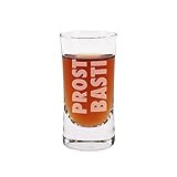 Herz & Heim® Schnapsglas mit individuellem Namen und Prost auf der Vorderseite graviert