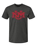 University of New Mexico Apparel UNM Lobos Logo Shirt Officially Licensed Premium Super Soft Heather Charcoal Grey T Shirt Comfy Tee for Men and Women (Large)