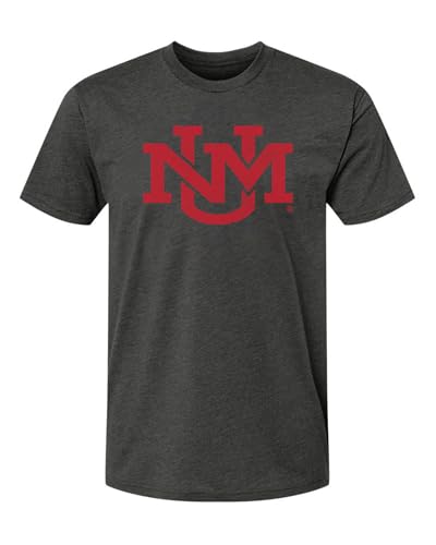 University of New Mexico Apparel UNM Lobos Logo Shirt Officially Licensed Premium Super Soft Heather Charcoal Grey T Shirt Comfy Tee for Men and Women (X-Large)