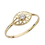 Sortija oro 18k con piedras 11mm. [AA0497]