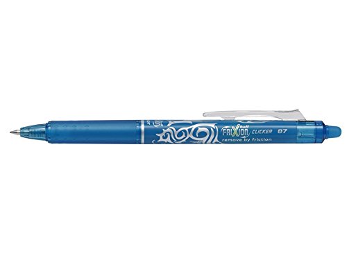 Stylo gel Pilot Clicker 0,7mm bleu clair à encre effaçable Tattoo