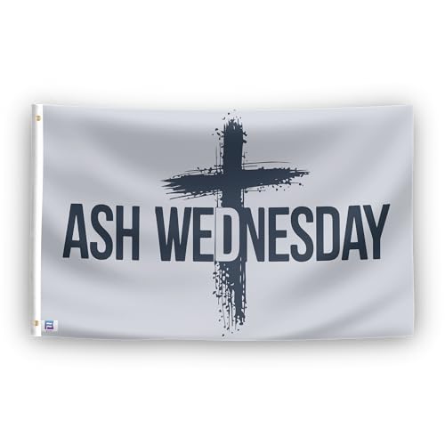 Ash Wednesday Flag - 3x5 ft High-Durability Polyester Fade-Resistant, Weatherproof Outdoor/Indoor Banner