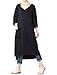 Mordenmiss Women's New Loose Long Top Cotton Hoodies Dress With Front Big Pocket Summer Style-Black
