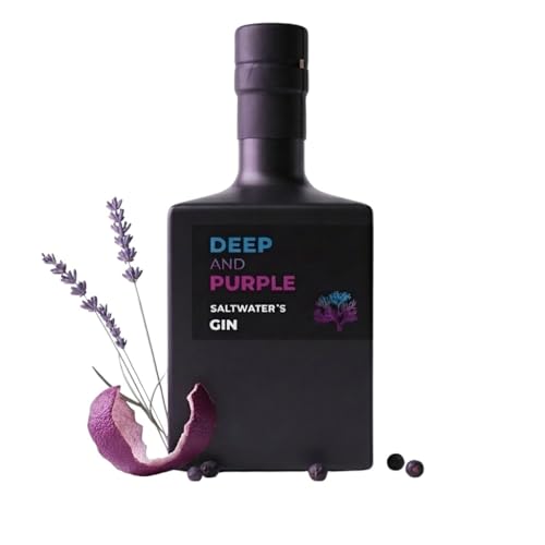 DEEP AND PURPLE Farbwechsel Gin Blau zu Violett mit Tonic Beeren Gin mit Wacholder Blaubeeren Cranberry und Blutorange 0 5 l 40% vol (Deep Purple)