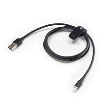 Mophie Charge Stream USB-A to Lightning 2m/6ft Silicone Cable - Long-Lasting Braided Cord with EnduraflexTM, Fast Charge Compatible & 12W Power Delivery