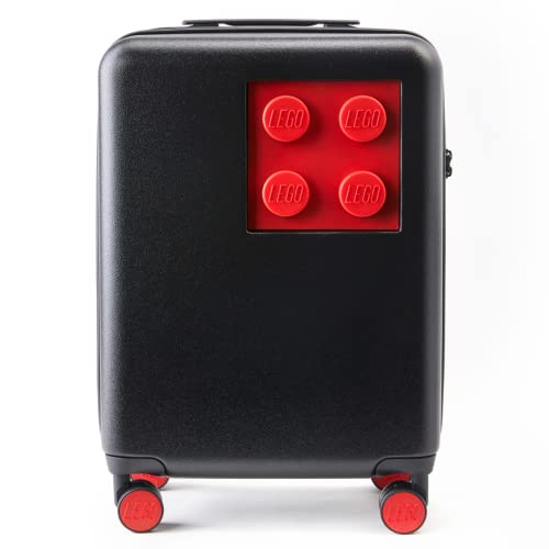 Valise LEGO Trolley Brique 2x2 S noir et rouge pour cabine