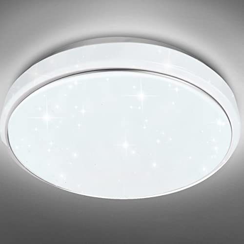 EXTRASTAR 24W LED Ceiling Light, 2500LM Super Bright LED Ceiling Light, 192W Equivalent, 6500K Cool Light Daylight Light for Living Room, Bedroom, Kitchen, Balcony, Office and More, Ø 380mm