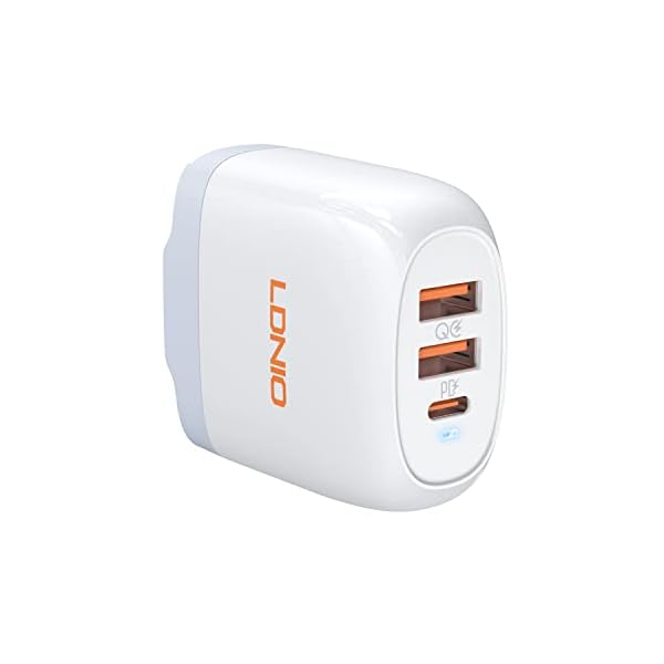 LDNIO USB C Ladegerät, 65W USB C Netzteil 3-Port GaN Schnellladegerät PD2.0/3.0 Charger, kompatibel mit MacBook Pro/Air…