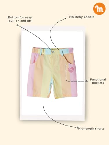 Milou Cotton Broad Striped Bio Washed Shorts - Multicolor - Image 3 thumbnail