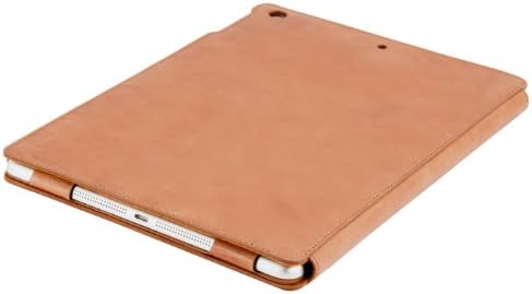 MACOON iPad Air 'Smart Traveler' Leather case is Made of 100% Cowhide Genuine Leather case Shell Sleeve, Color: Havana Brown