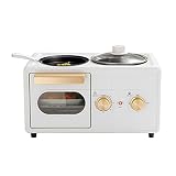 ZTGL 4-in-1-Multifunktions Frühstückscenter (Backofen + Bratpfanne + Dampfgarer + Kochtopf), Frühstücksofen mit Timer,Weiß