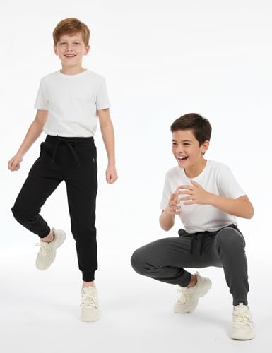 Gihuo Boys Sweatpants Athletic Workout Kids Joggers with Zipper Pocket Drawstring Active Casual Soft Jogging Sweat Pants3