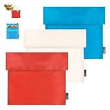 ANDINUS Set de 3 Bolsas Reutilizables para Sándwich – 18x18 cm, Lavables,...
