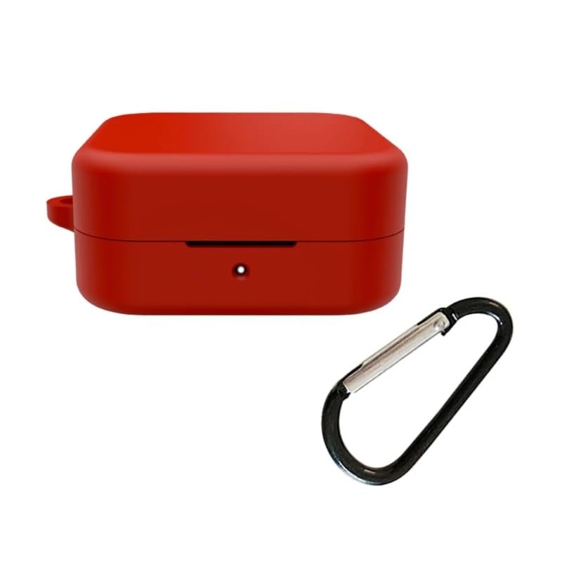 Colorcase Front & Back Full Protection Silicon Case Cover for CMF by Nothing Buds – (Red) (Earbuds Not Included)