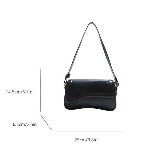 Image of Shoulder Bag for women Y2K Crossbody Vegan Leather Purse Straps Retro Clutch Hobo Hadbags with 2 Removable