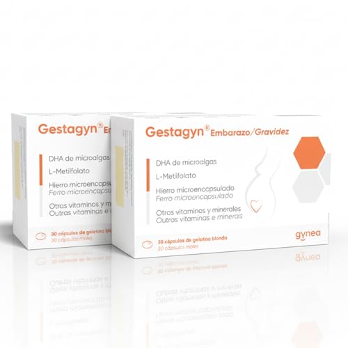 Gynea Gestagyn Embarazo (Nuevo Envase) - Pack Ahorro 2 x 30 cápsulas - Para Complementar las Necesidades Nutricionales en la Gestación