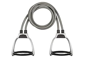 LatinX Synthetic Rubber Double Toning Tube Resistance Band for Workout for Men & Women, Exercise Bands with Excellent Grip