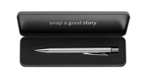 100% metallo riciclabile Pelikan 821223 - Penna a sfera Snap K10, in custodia metallica, colore: Argento metallizzato