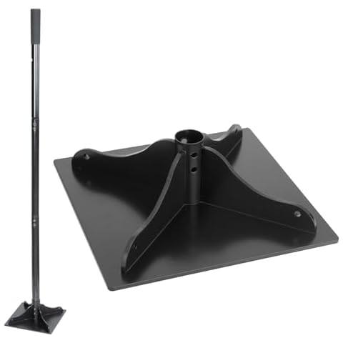 Heavy-Duty Steel Tamper, 8x8 Inch Hand Soil Tamper Garden Landscaping Tool for Ground & Gravel Leveling Dirt Compactor - Ergonomic Tamper Design, 48 Inches Total Cover