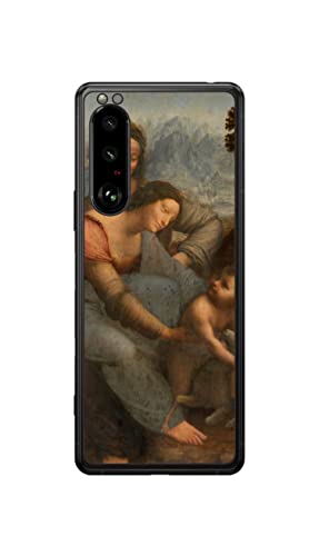 ClearView(�N���A�r���[) Sony Xperia 5 III�p �w�� �ی� �t�B���� ���� �v�����g �_�E���B���` ���A���i�Ɛ���q�i ���I�i���h�E�_�E���B���` Leonardo da Vinci �j